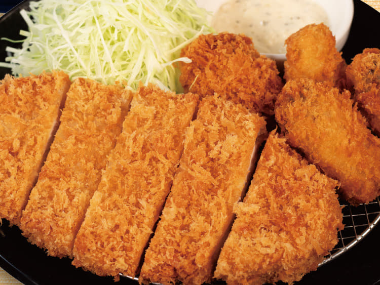 【倍量フェア】ロースかつ＆カキフライ（４個）定食
