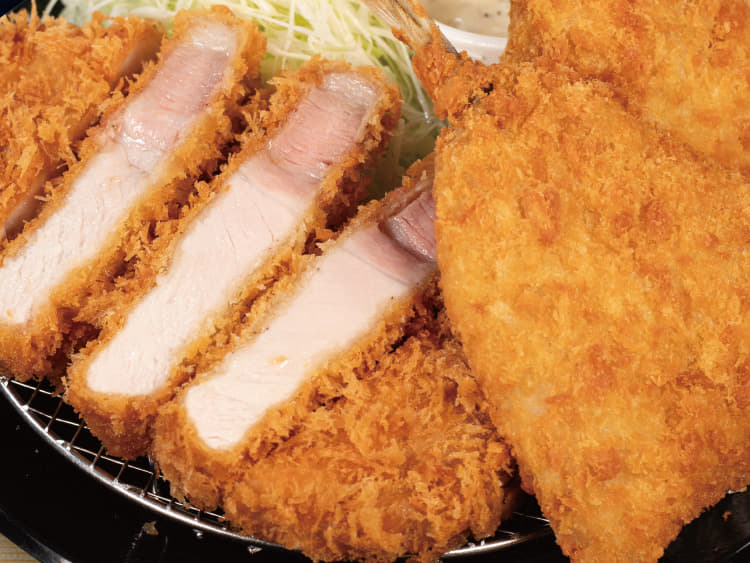 【倍量フェア】超厚切りリブロースかつ&アジフライ(2枚)定食