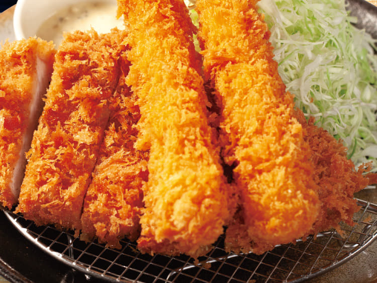 【倍量フェア】ロースかつ&海老フライ(2尾)定食