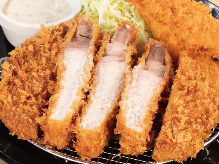 【倍量フェア】超厚切りリブロースかつ&海老フライ(2尾)定食