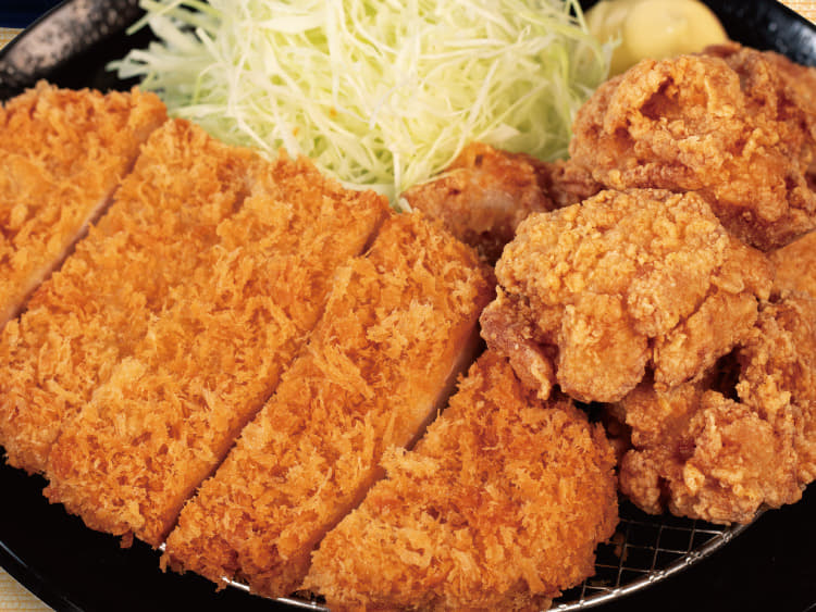 【倍量フェア】ロースかつ＆本格唐揚げ（６個）定食