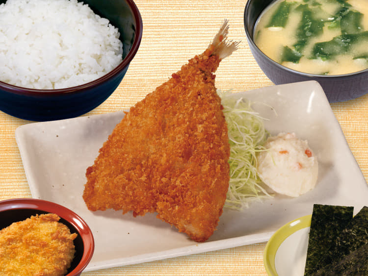 得朝アジフライ（1枚）定食