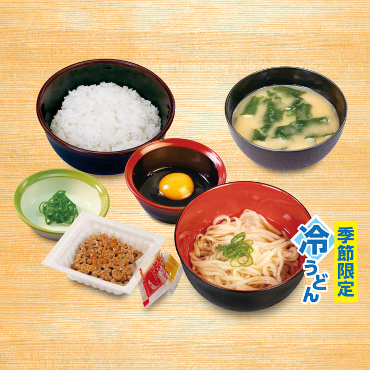 ミニ冷やしうどん朝定食