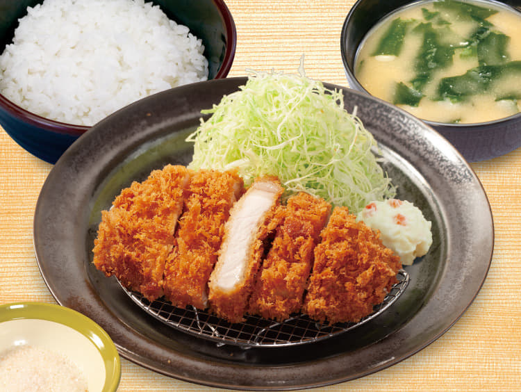 “大麦豚”得朝ロースかつ定食(小鉢無し)