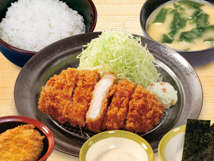 “大麦豚”得朝ロースかつ定食