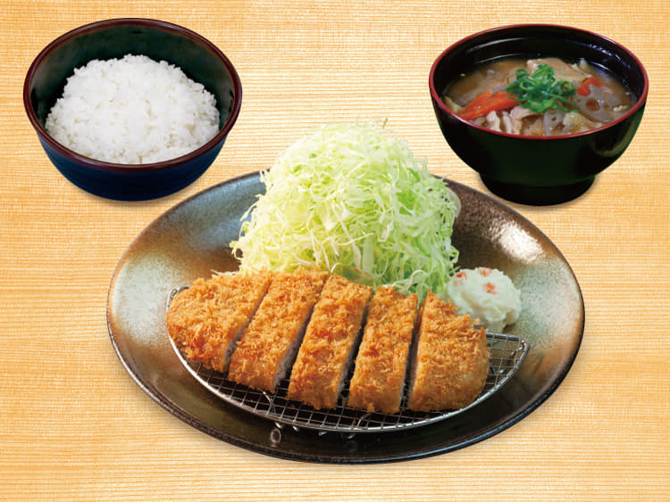 得朝ロースかつ定食豚汁セット