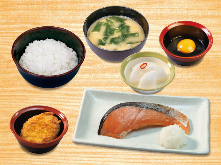 焼鮭定食(コロッケ)