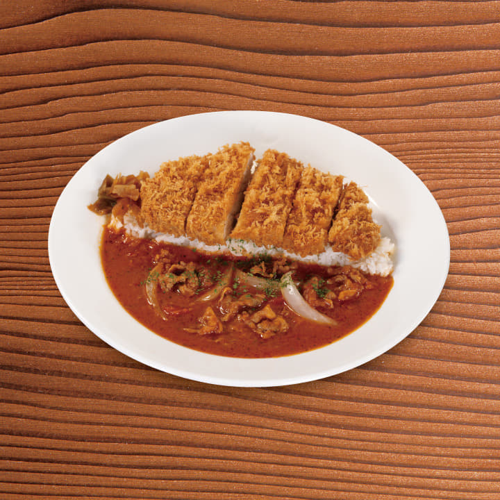 たっぷりトマトのロースかつハヤシライス