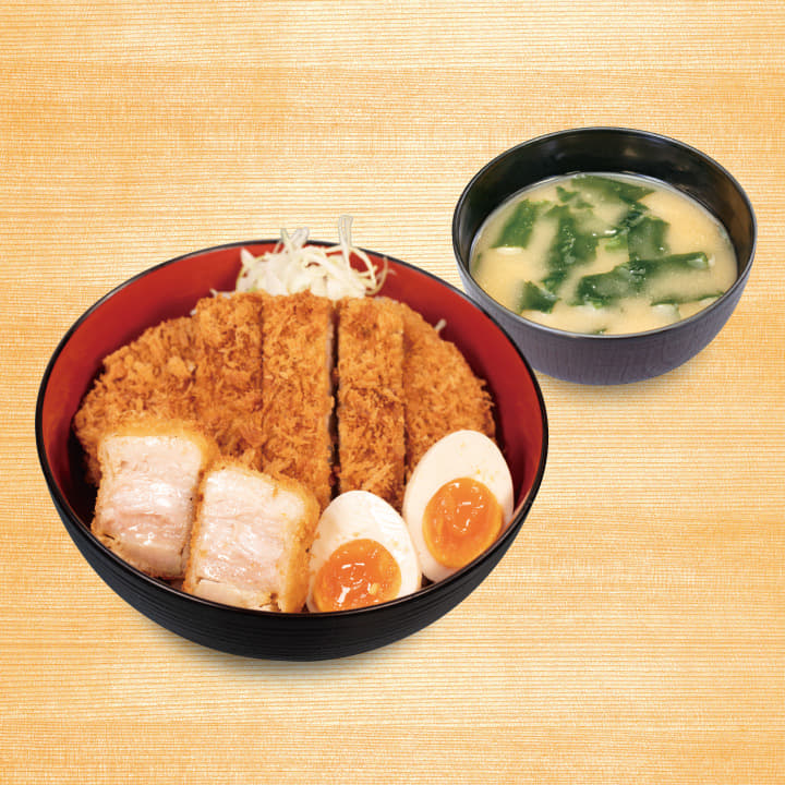 ロースかつ＆角煮かつの合盛り丼