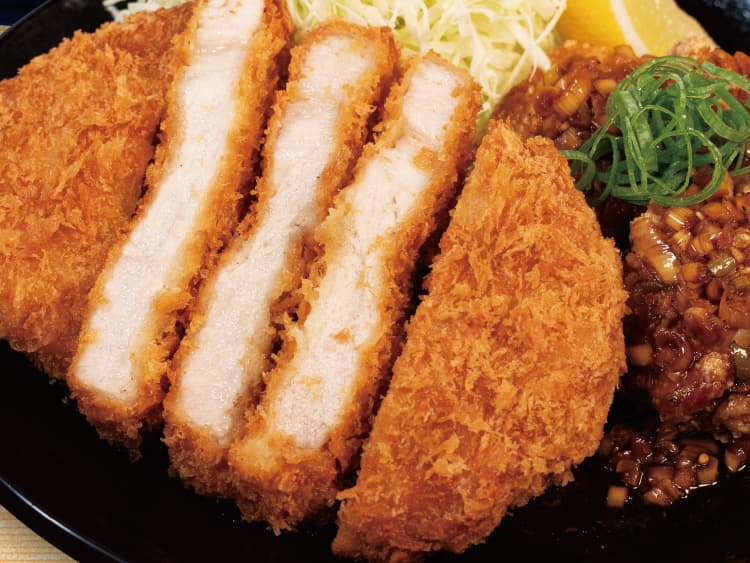 超厚切りリブロースかつ&油淋鶏(3個) 定食
