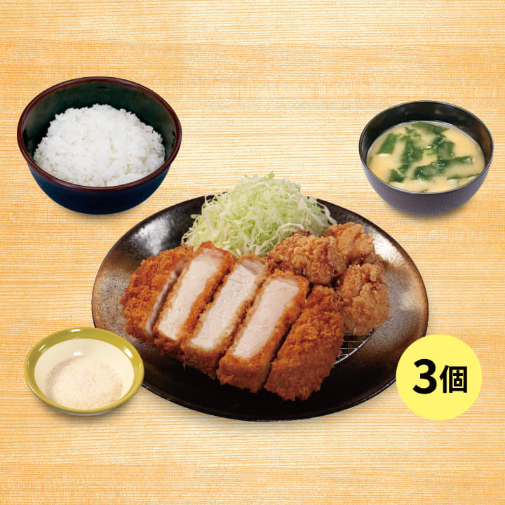 超厚切りロースかつ＆本格唐揚げ定食
