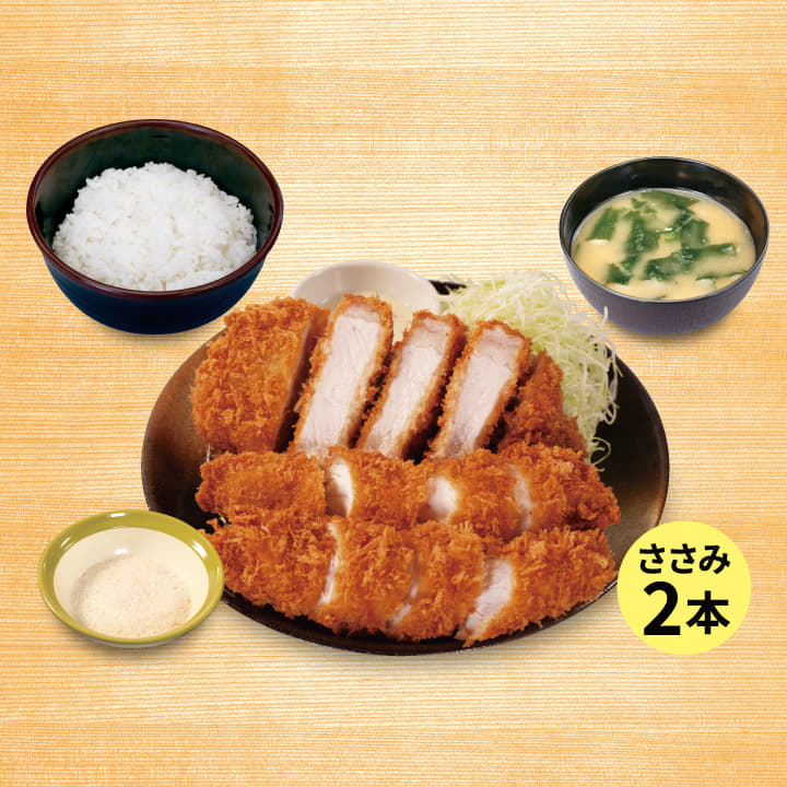 超厚切りロースかつ＆ささみかつ2本定食