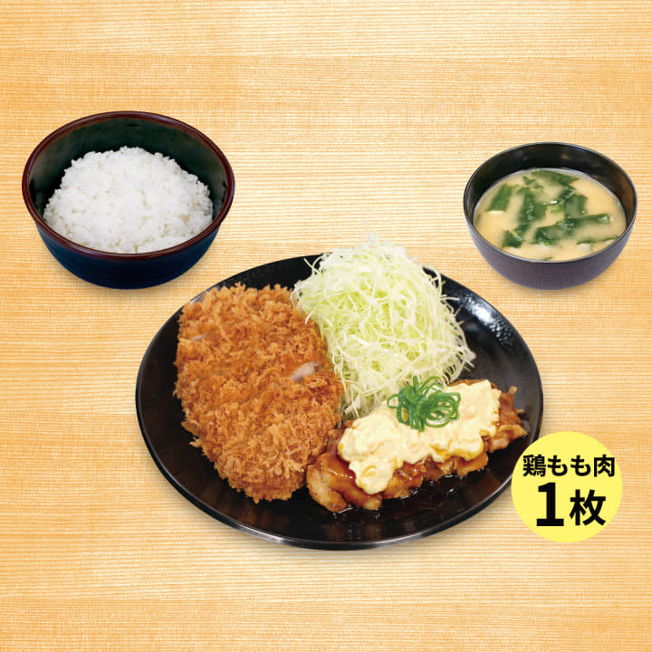 ロースかつ＆チキン南蛮（1枚）定食