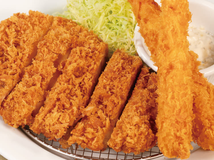 ジャンボチキンかつ＆海老フライ2尾定食