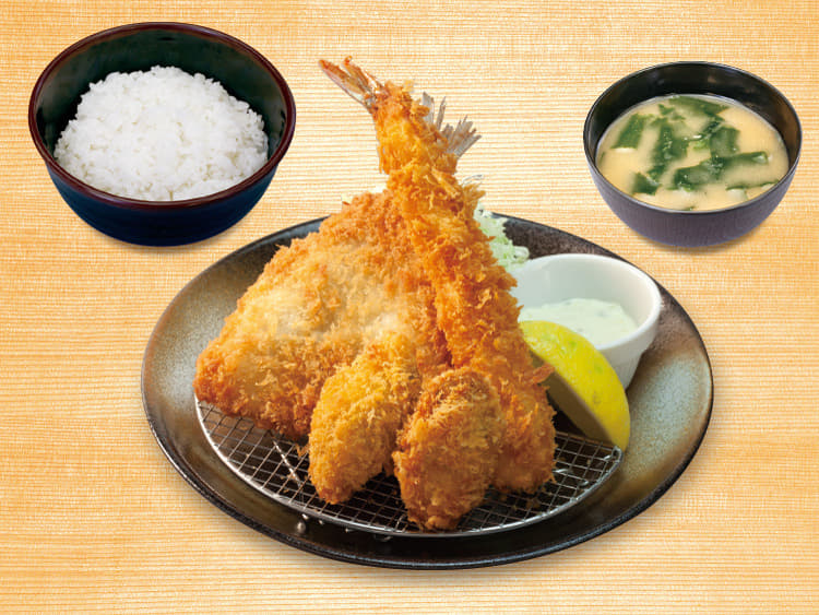 カキ海鮮盛合せ定食