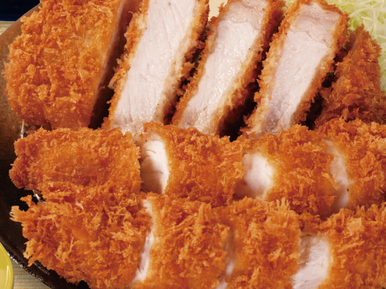 “大麦豚”厚切りリブロースかつ＆ささみかつ2本定食