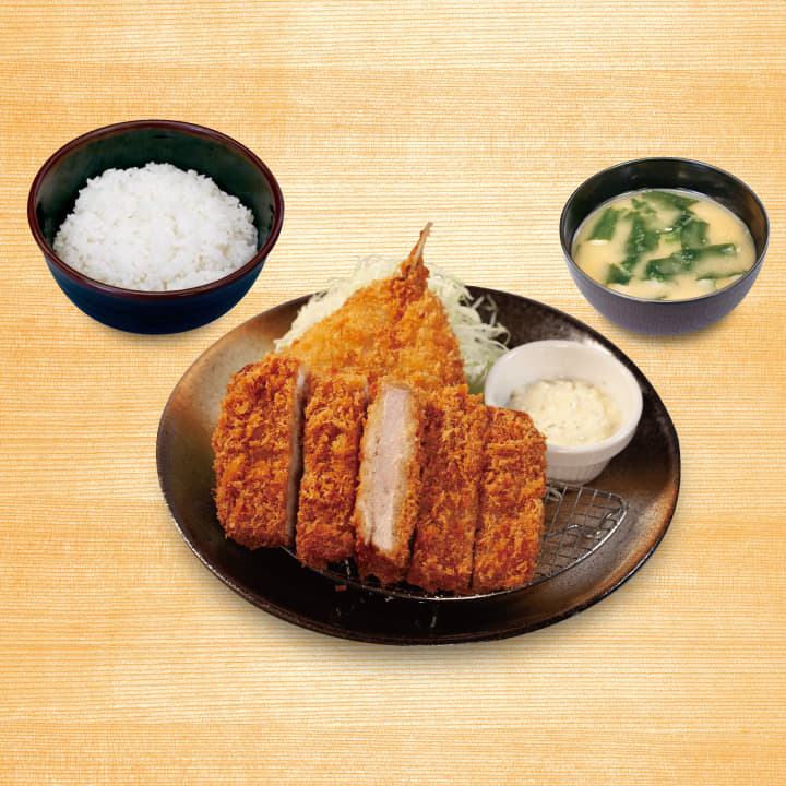 大判ヒレかつ＆アジフライ定食