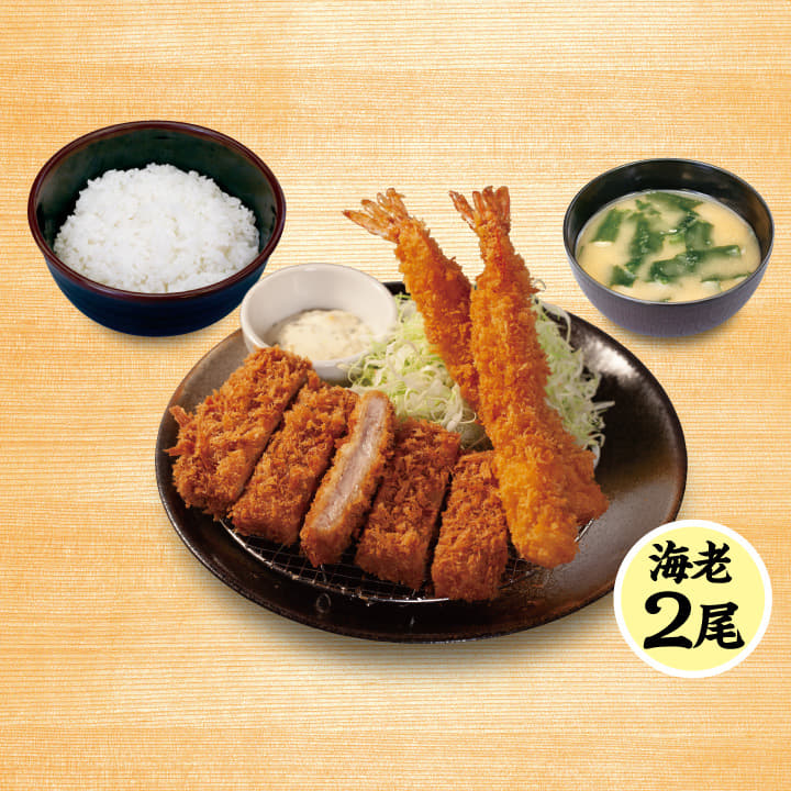 大判ヒレかつ＆海老フライ（2尾）定食