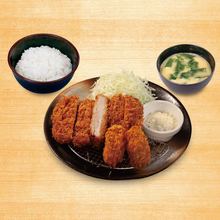 大判ヒレかつ＆カキフライ定食