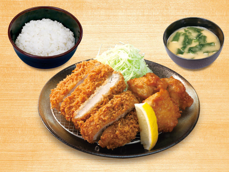 大判ヒレかつ&唐揚げ定食