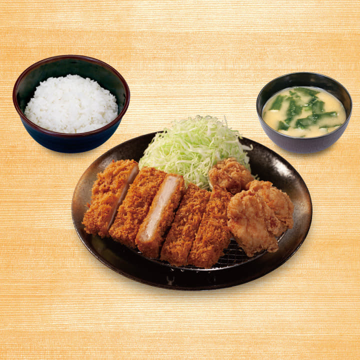 大判ヒレかつ＆本格唐揚げ定食