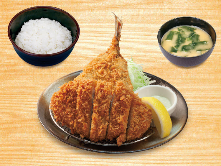 ロースかつ&アジフライ定食