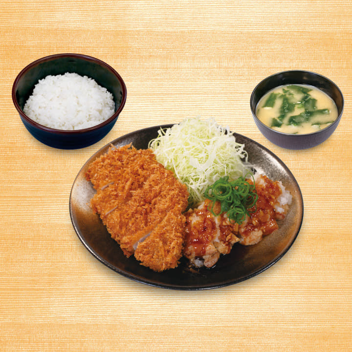 ロースかつ＆鶏の竜田揚げ定食