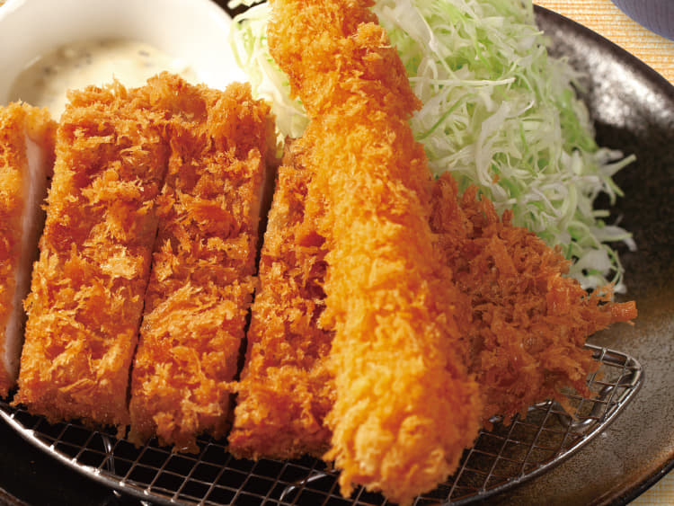 【値引フェア】ロースかつ＆海老フライ１尾定食