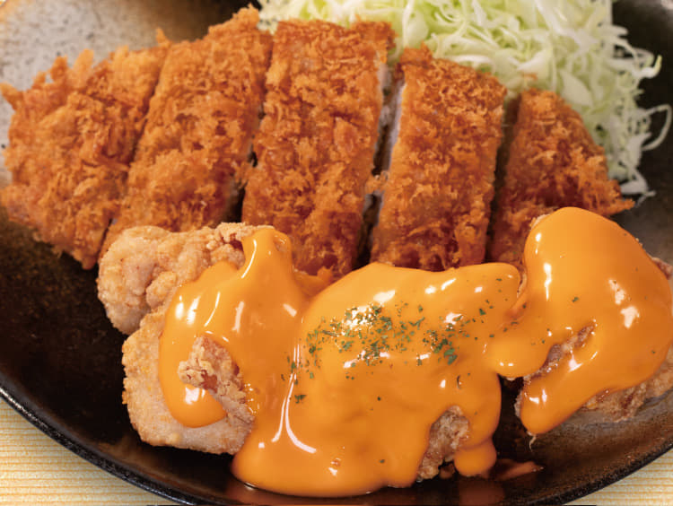 ロースかつ&コチュマヨ唐揚げ定食