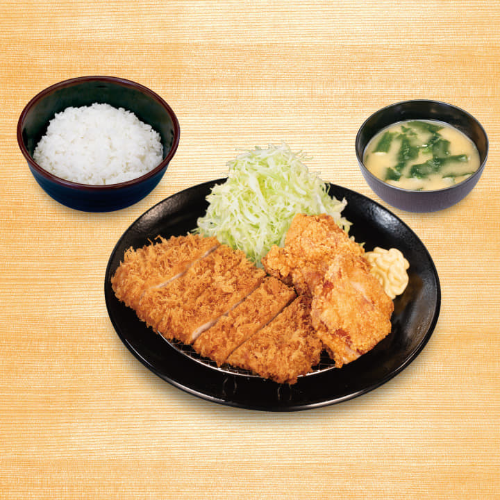 ロースかつ＆大判唐揚げ定食