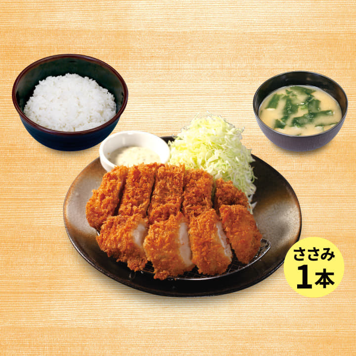 ロースかつ＆ささみかつ１本定食