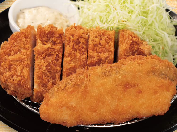 ロースかつ＆白身魚フライ定食