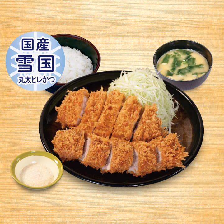 ロースかつ＆“国産雪国育ち”丸太ヒレかつ定食