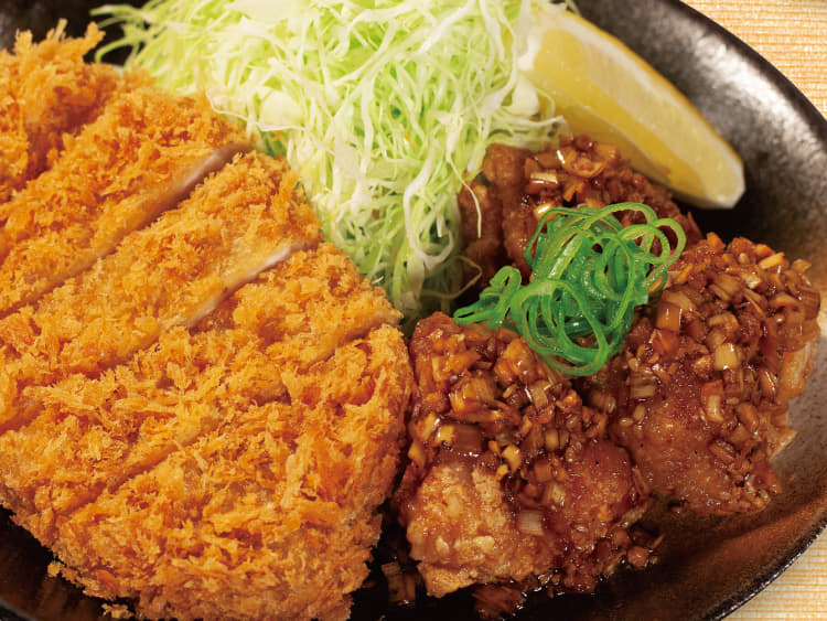 ロースかつ&油淋鶏(3個) 定食