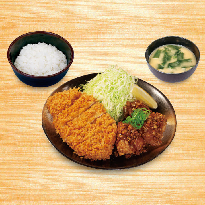 ロースかつ＆油淋鶏（3個） 定食