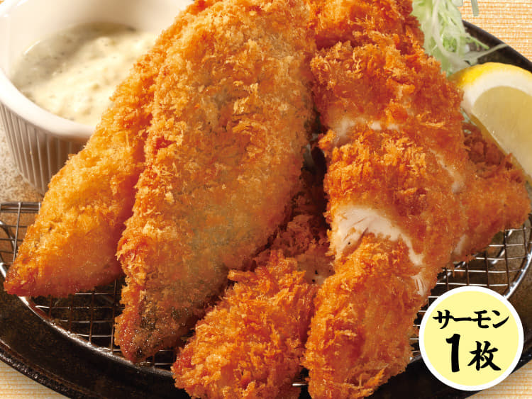 ささみかつ サーモンフライ 1枚 定食 メニュー 松のや