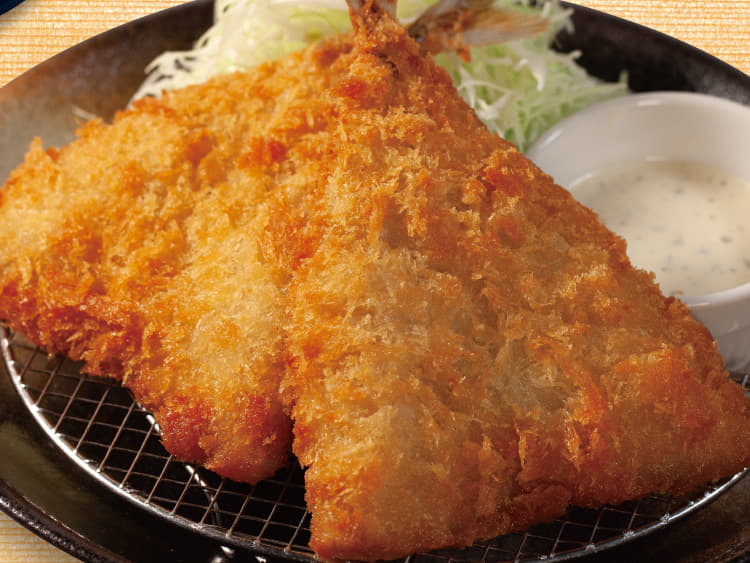 アジフライ 2枚 定食 メニュー 松のや