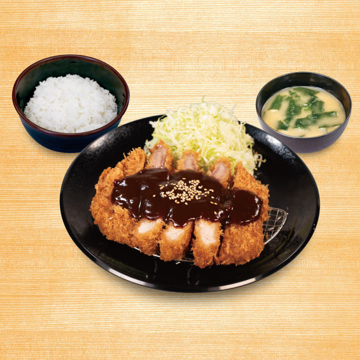 超厚切りリブ味噌ロースかつ定食