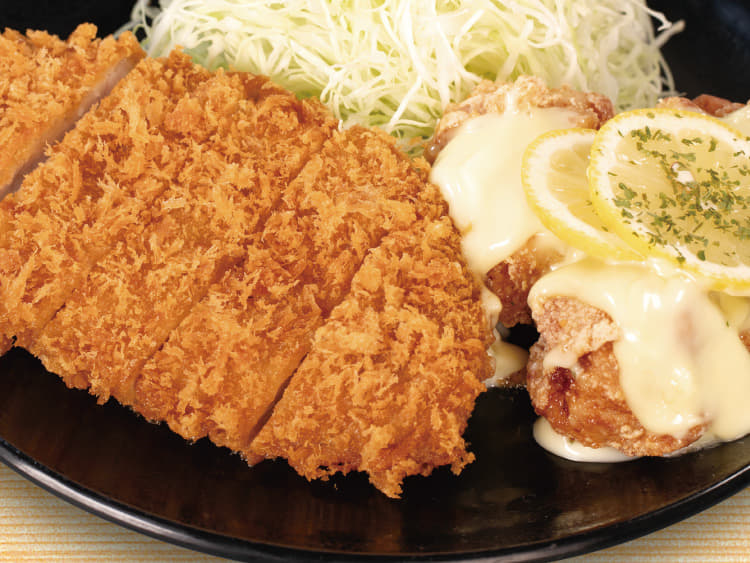 ロースかつ＆ハニーレモン唐揚げ定食