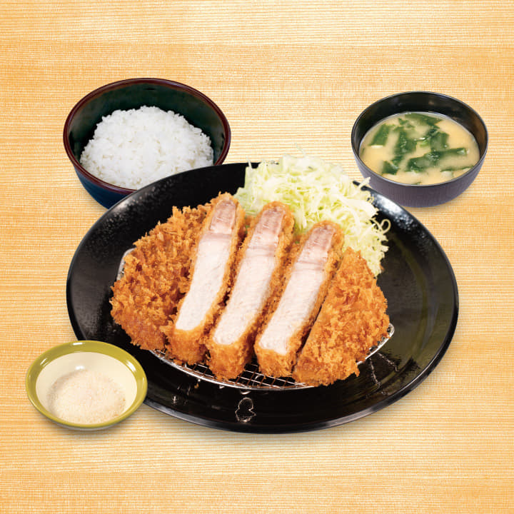 “大麦豚”厚切りリブロースかつ定食