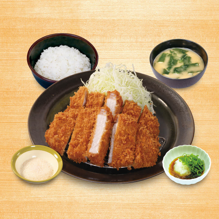“大麦豚”鬼おろしポン酢ダブルロースかつ定食