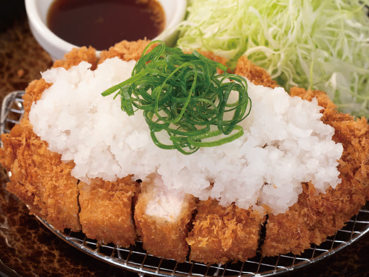 ”大麦豚”厚切り鬼おろしポン酢ロースかつ定食