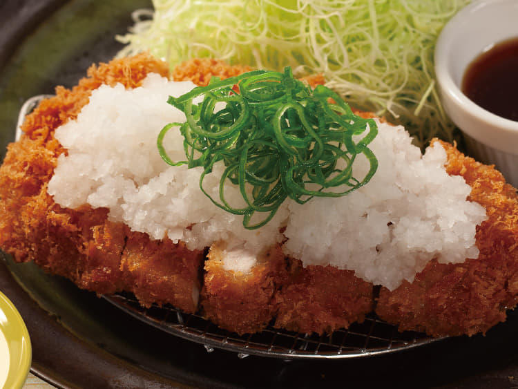 “大麦豚”鬼おろしポン酢ロースかつ定食
