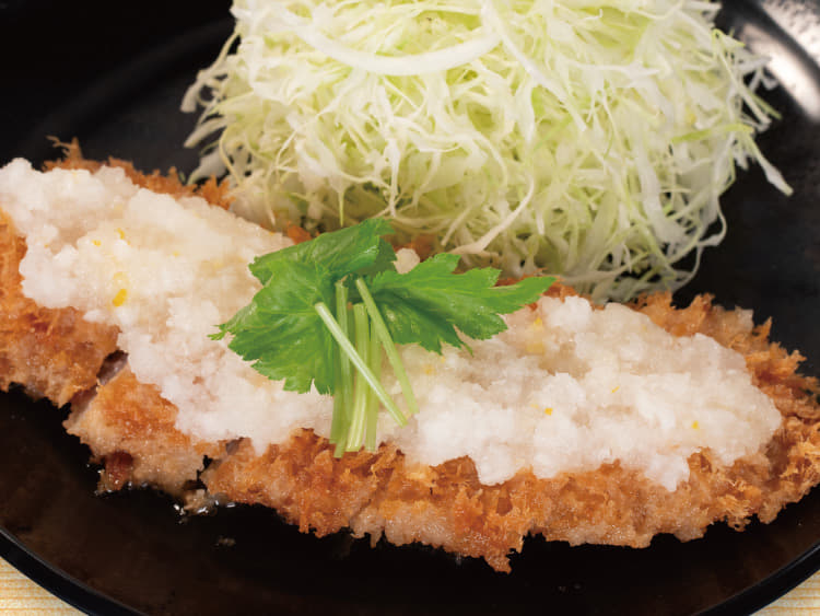 旨塩ゆずおろしの豚バラ重ねかつ定食 