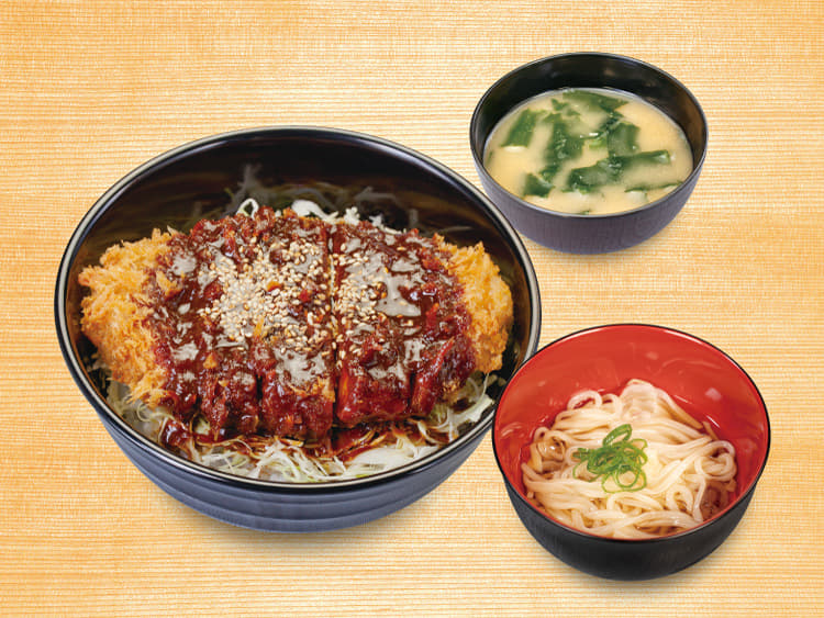 味噌ロースかつ丼ミニうどんセット