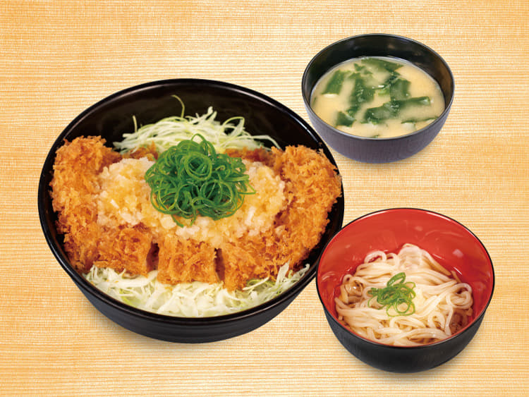 鬼おろしポン酢ロースかつ丼ミニうどんセット｜メニュー｜松のや
