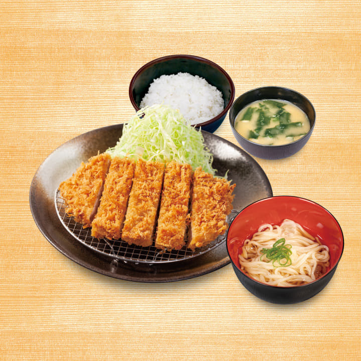 ロースかつ定食ミニうどんセット
