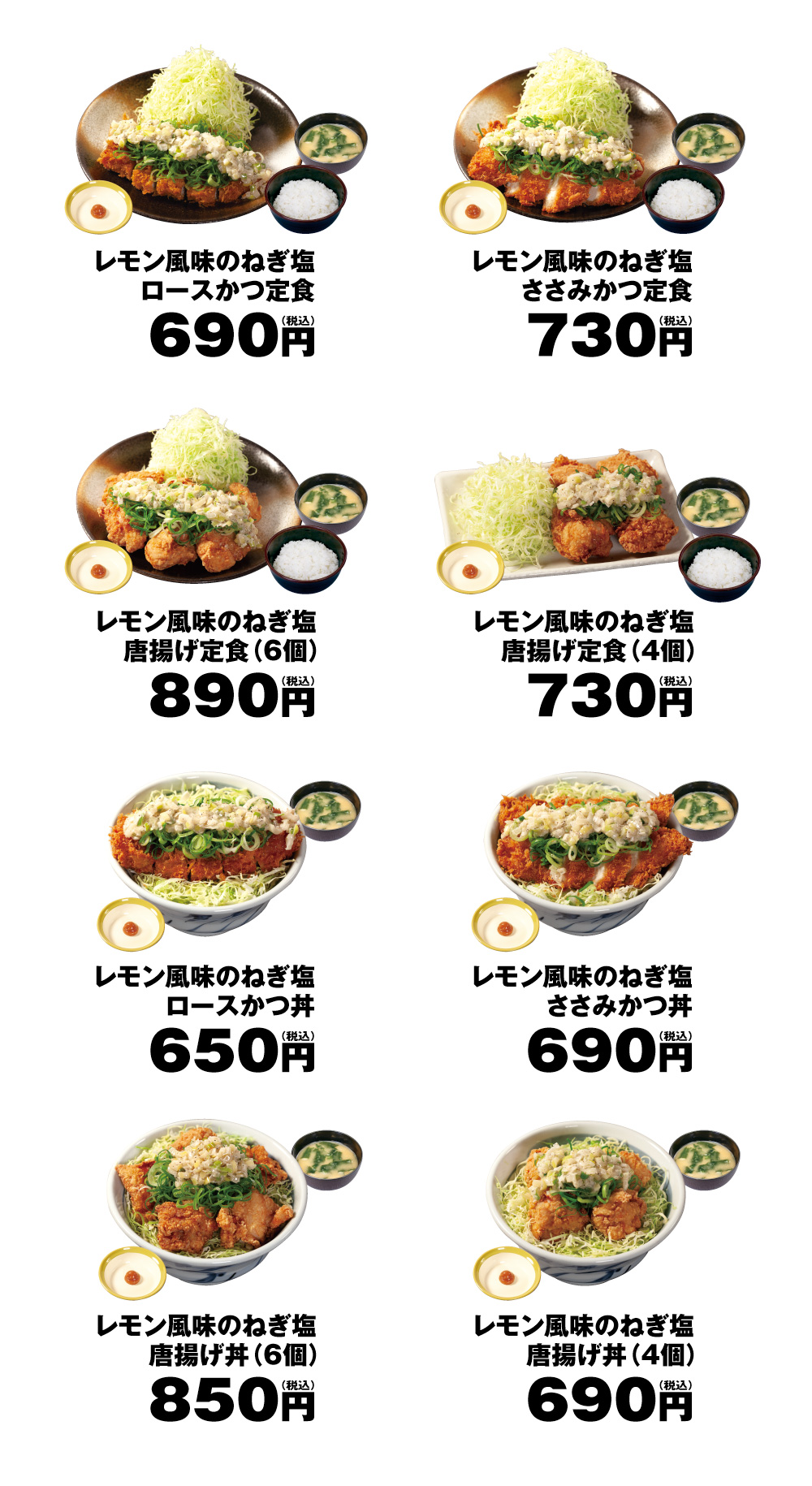 松のや ロースかつ 唐揚げ 丼ぶりに レモン風味のねぎ塩ダレ 新発売 松屋フーズホールディングス