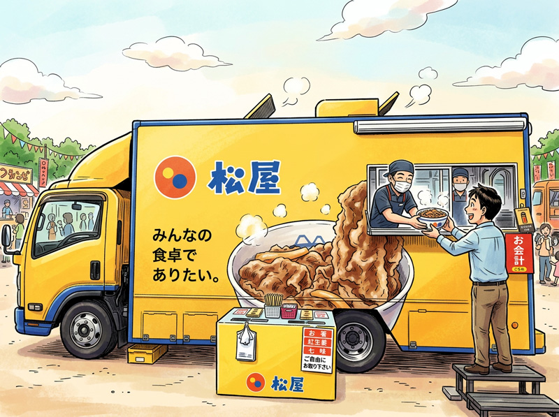 松屋フーズのキッチンカー