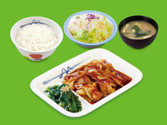 旨辛豚カルビ定食ポテトサラダセット メニュー 松屋 旨辛豚カルビ定食ポテトサラダセット メニュー 松屋
